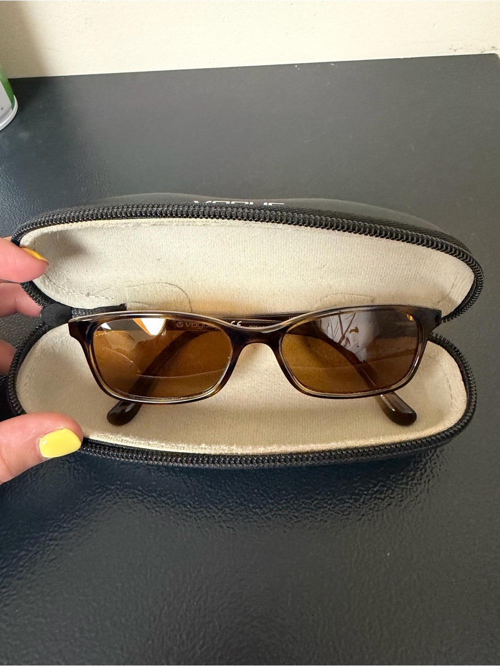 Vogue Tortoiseshell Frame Prescription Sunglasses with Brown Lenses